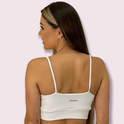 Top Isa Cotelê Branco