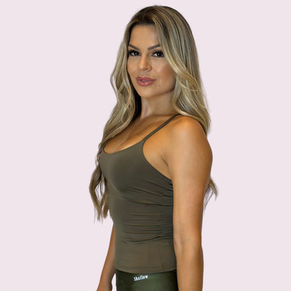 Top Isa Longo Verde Militar