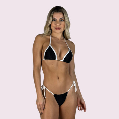 Biquíni Shimmer Preto com Branco