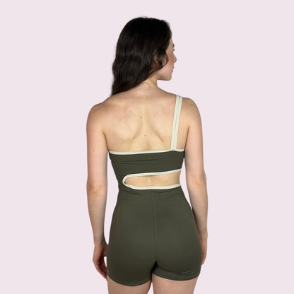 Macacão Luna Verde Miitar com Off White