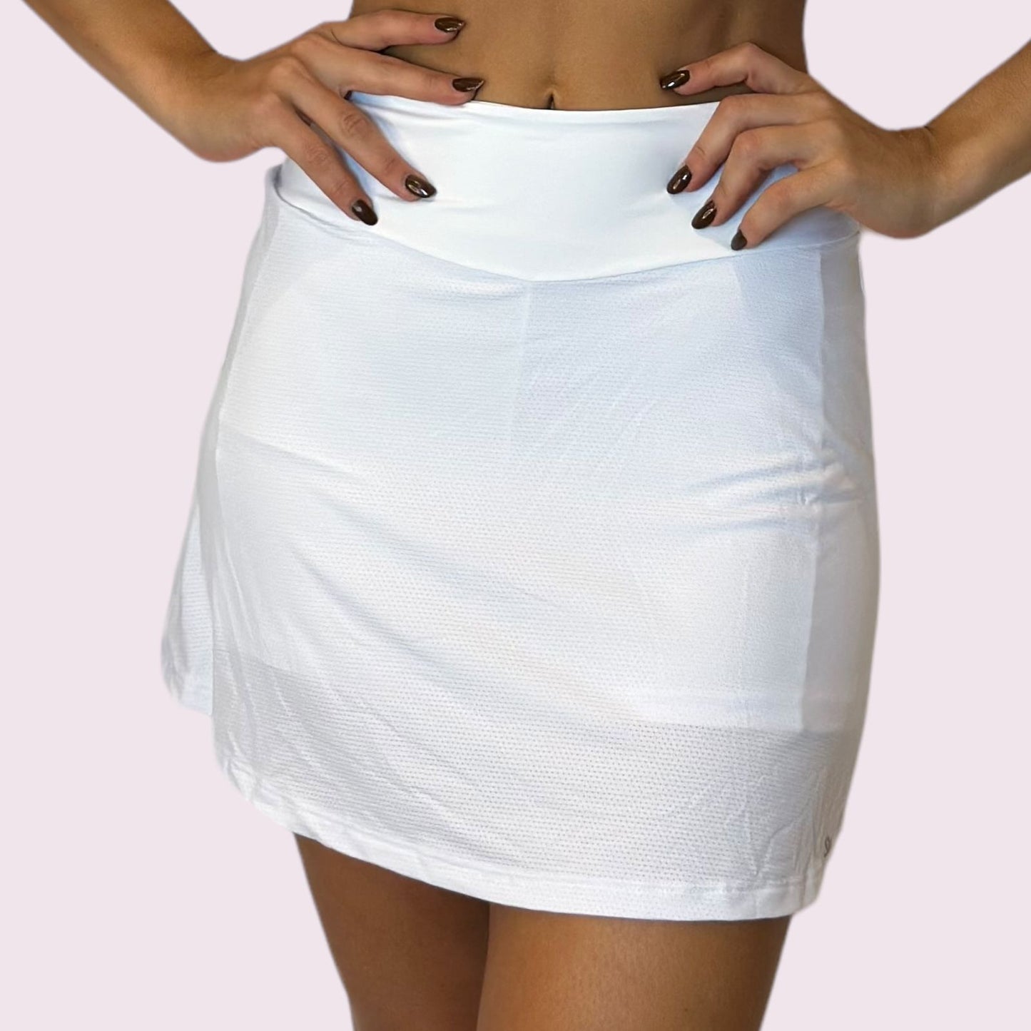 Shorts Saia Dani Dry Fit Branco