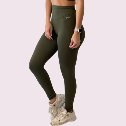 Legging Recortes Suplex Verde Militar