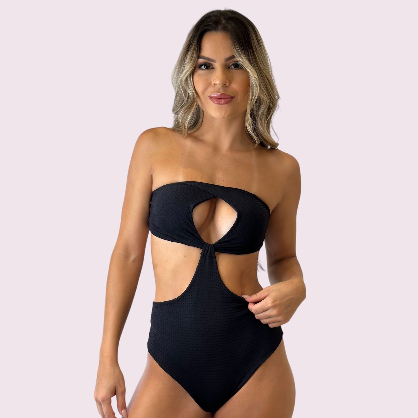 Maiô Tremiti Dots Preto