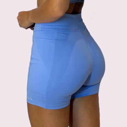Bermuda com Bolso Suplex Azul Candy