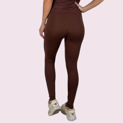 Legging com Bolso Suplex Coffee