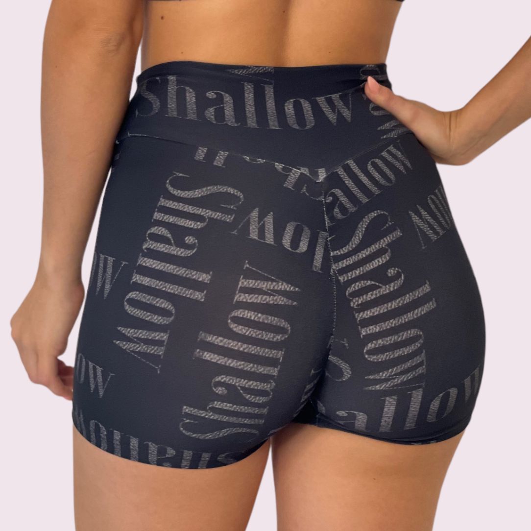 Shortinho Empina Bumbum Estampa Shallow Preta