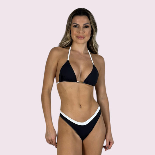 Biquíni Itapema Preto com Branco