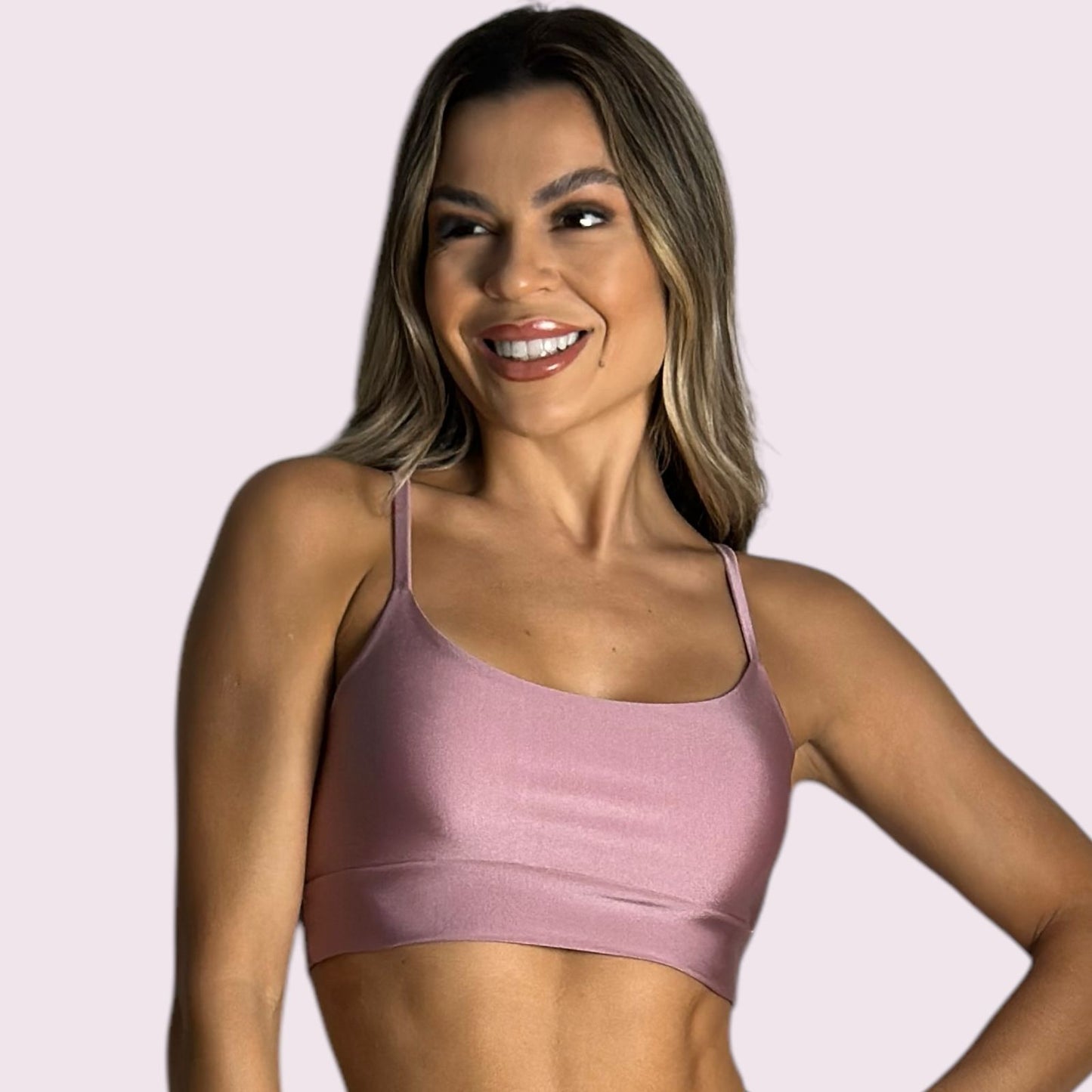 Top Isa Metalizado Malva