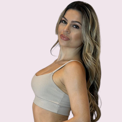 Top Isa Cotelê Nude