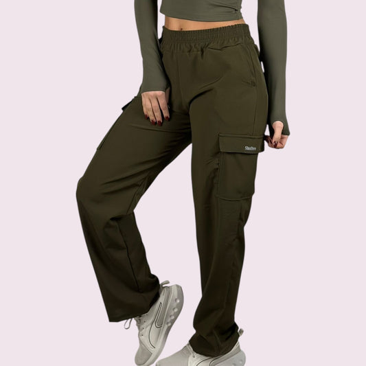 Calça Wide Verde Militar Unissex