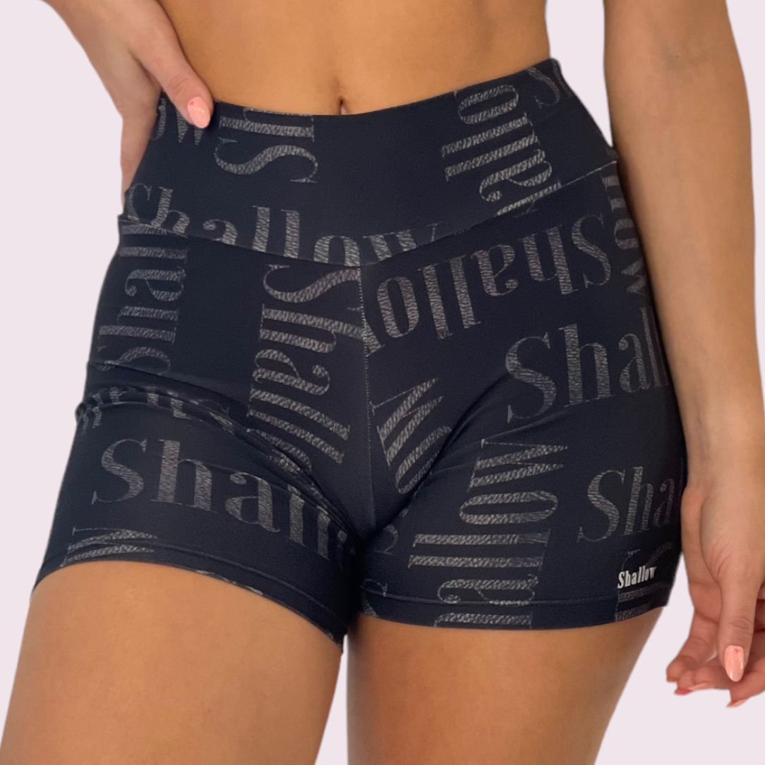 Shortinho Empina Bumbum Estampa Shallow Preta