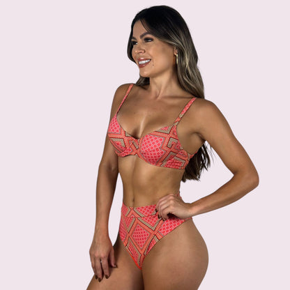 Biquíni Cecília Estampa Vermelha