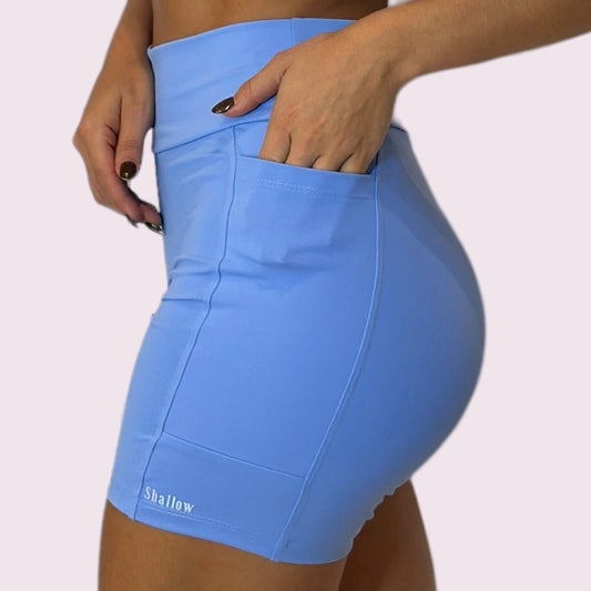 Bermuda com Bolso Suplex Azul Candy