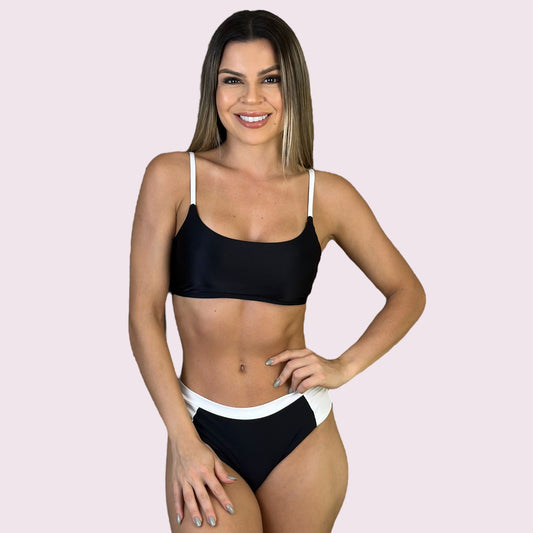Biquíni Bali Preto com Branco