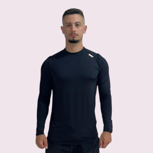 Camiseta Manga Longa Masculina Térmico Preto