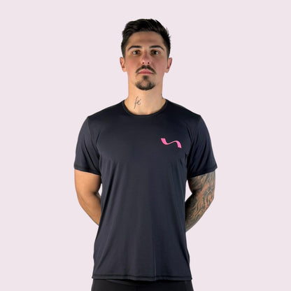 Camiseta Masculina Manga Curta Run Preta