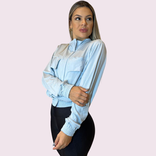 Casaco Tai Moletinho Azul Candy