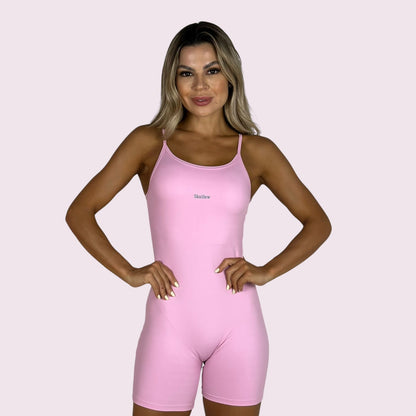 Macacão Elena Suplex Rosa Candy com Shallow