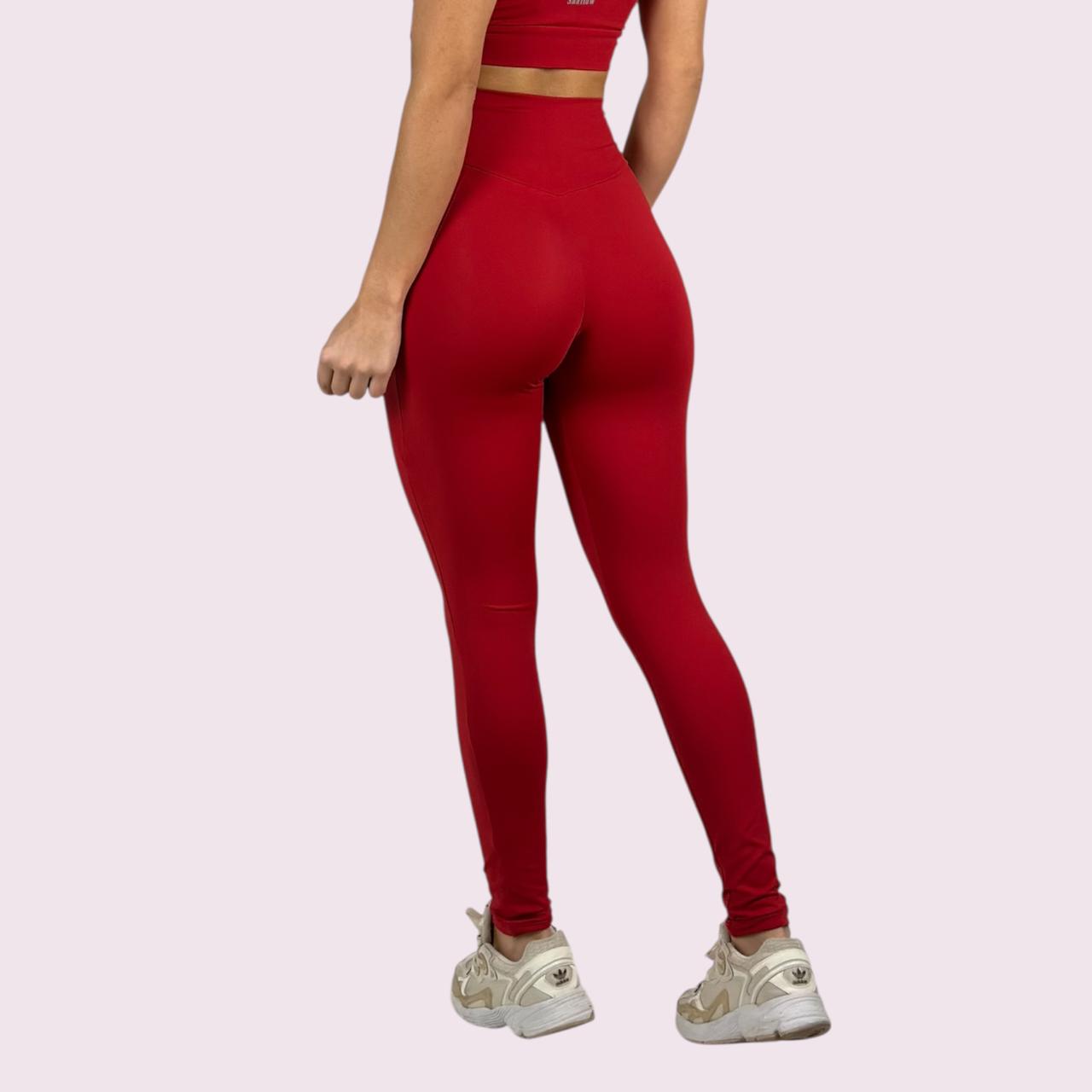 Legging Recortes Suplex Vermelho