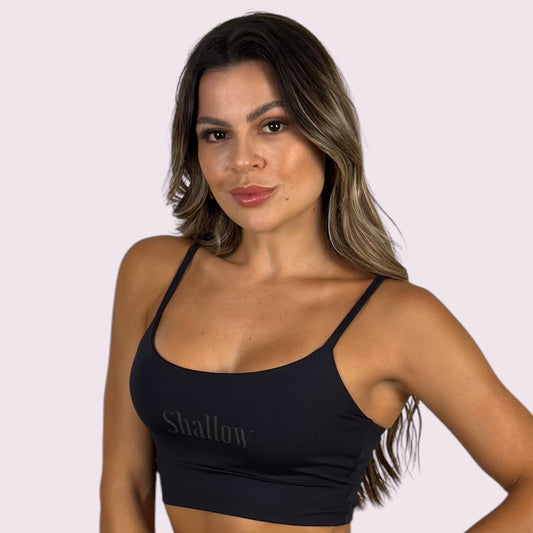 Top Isa Suplex Preto com Shallow Preto